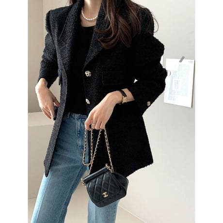 tweed tailored jacket /2color　NK1272
