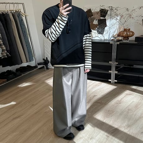 tailored wide leg pants /2color　NK1767