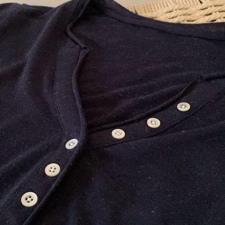 henley neck short sleeve t-shirt /3color　NK2364