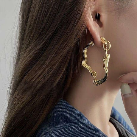 geometric hoop pierce　NK1232