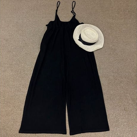 gather camisole wide all-in-one /2color　NK1824