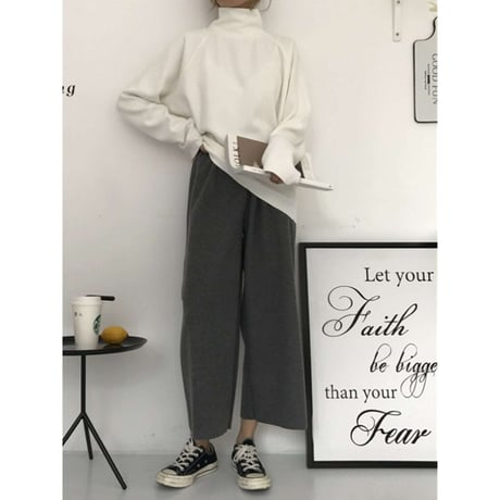 high neck rib knit /2color　NK1309