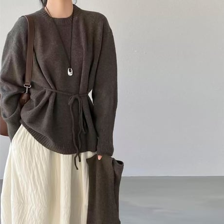 knit vest & pullover set /2color　NK2063