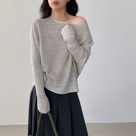 off shoulder dolman knit /7color　NK2316