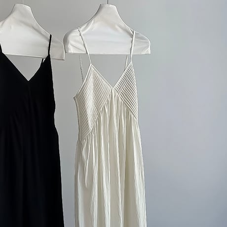 v-neck bust detail cami dress /2color　NK2264