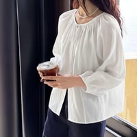 gathering 2-way airy blouse  /2color　NK2212