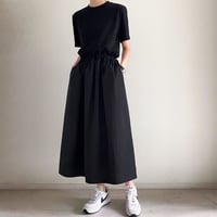 back ribbon docking maxi dress　NK2222