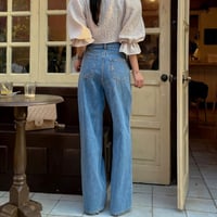 high waist 3button denim pants　NK1366