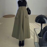 side pocket center slit skirt /2color　NK1383
