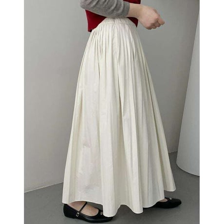 pleats maxi skirt /2color　NK1141