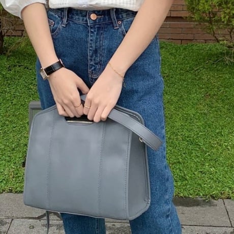 2way classical leather square bag /3color　NK1599