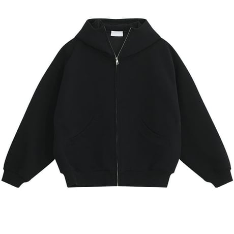 oversized high neck zip hoodie /2color　NK1965