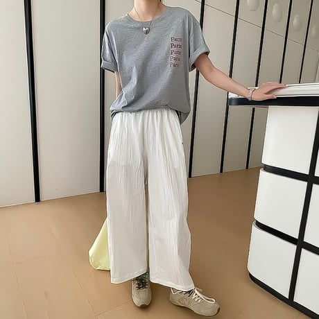 paris logo relaxed blend tee /4color　NK2235