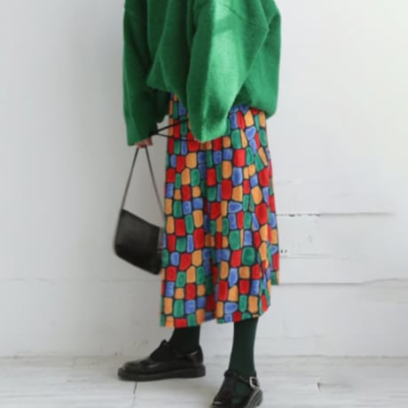 stained a-line skirt　NK1717