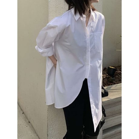 over size asymmetry shirt /2color　NK1339