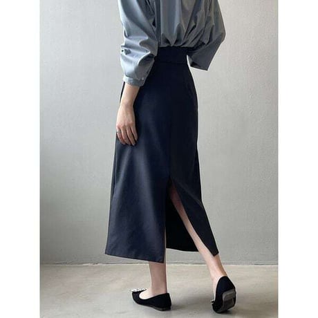 assynmetry tuck skirt /2color　NK1137