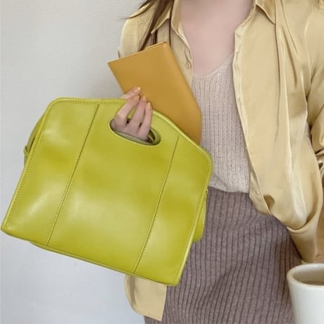 2way classical leather square bag /3color　NK1599