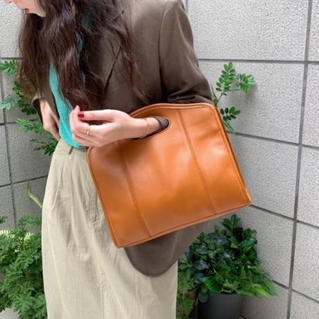 2way classical leather square bag /3color　NK1599