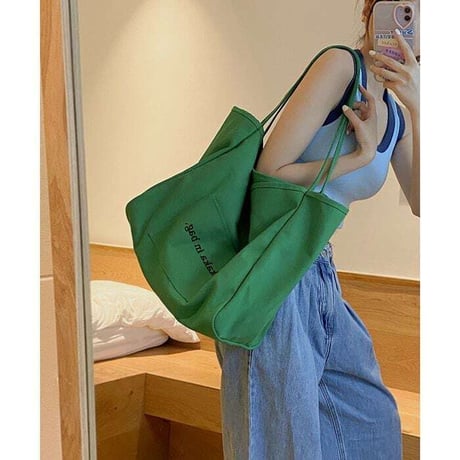 logo large tote bag /4color　NK1180