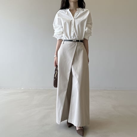 band collar volume sleeve shirt　NK1968