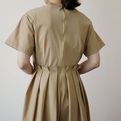 drawstring waist wide jumpsuit /2color　NK1580