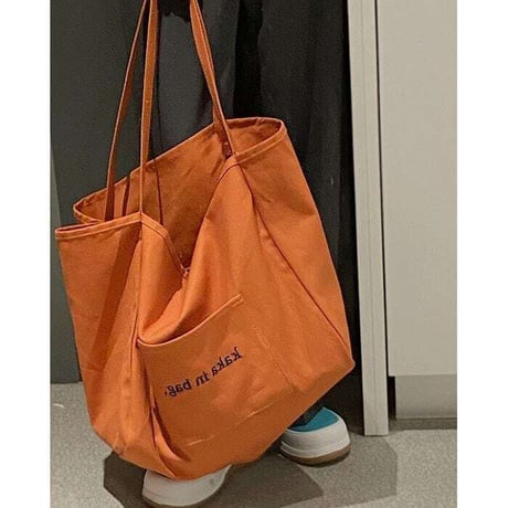 logo large tote bag /4color　NK1180
