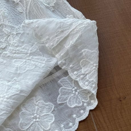 flower embroidery lace camisole /2color　NK1817