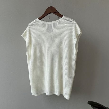 v-neck sheer summer knit /4color　NK1818