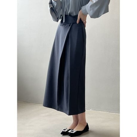 assynmetry tuck skirt /2color　NK1137