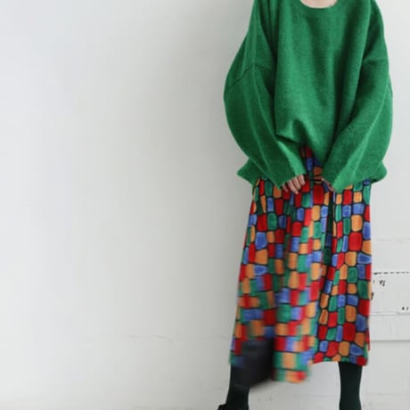 stained a-line skirt　NK1717