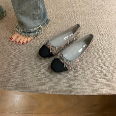 tweed ballet shoes /4color　NK1635