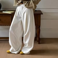 relaxed tuck wide pants /3color　NK2182