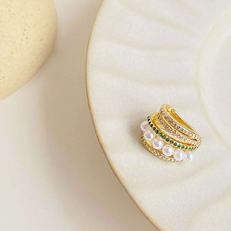 pearl stone ear hook　NK1229