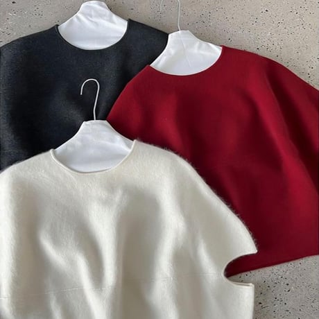 dolman cocoon knit vest /3color　NK2081