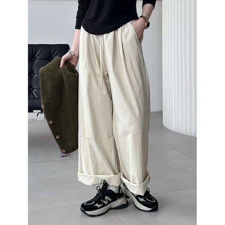 drawstring wide pants /3color　NK1138