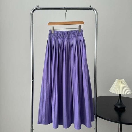 pleats maxi skirt /2color　NK1141