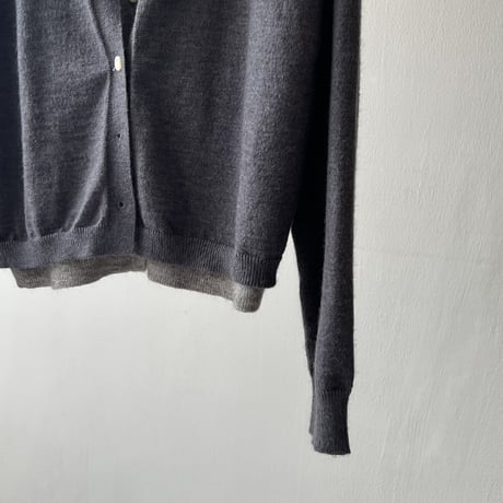 layered design knit cardigan /3color　NK1988