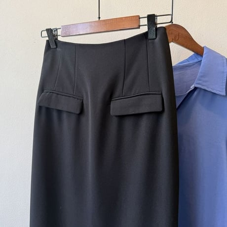 back slit straight long skirt　NK1976