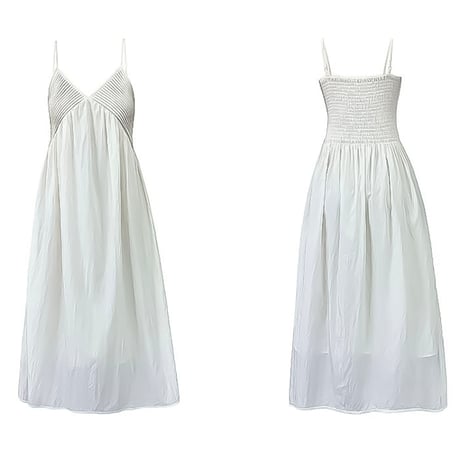 v-neck bust detail cami dress /2color　NK2264