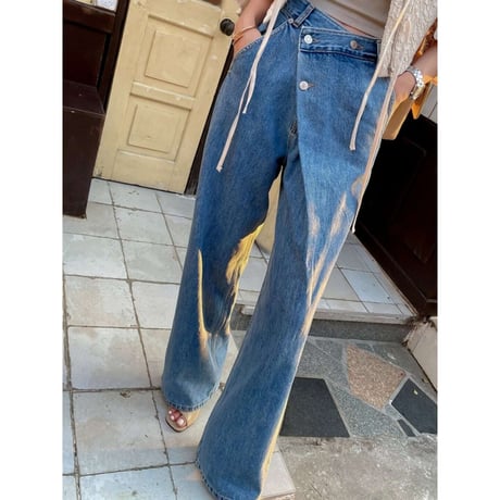 high waist 3button denim pants　NK1366