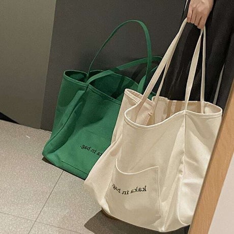 logo large tote bag /4color　NK1180