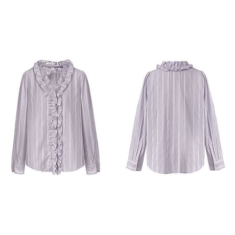 ruffle sleeve cotton blouse /2color　NK2288