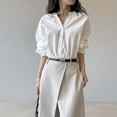 band collar volume sleeve shirt　NK1968
