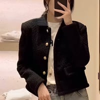 gold button tweed jacket　NK1274