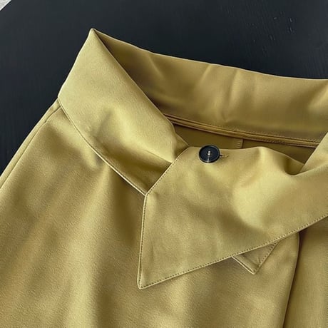 asymmetric waist drape skirt /2color　NK1947