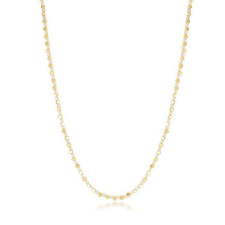 gold and clear chain necklace　NK1222