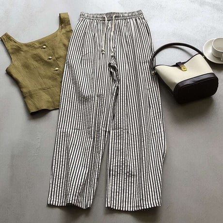 stripe wide leg pants　NK1112