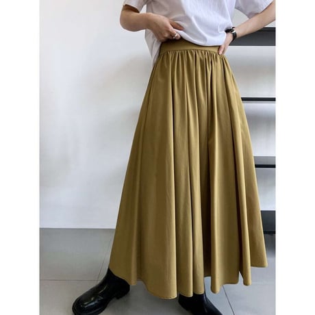 Aline high waist pleats skirt /3color　NK1391