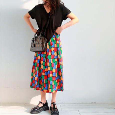 stained a-line skirt　NK1717