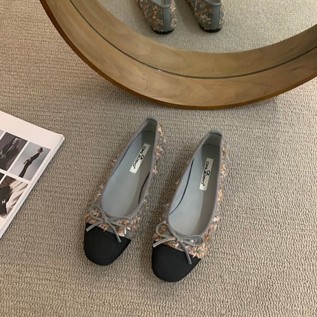 tweed ballet shoes /4color　NK1635